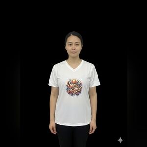 White Graphic Women's Top